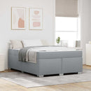 vidaXL Ágykeret Világosszürke 160 x 200 cm szövet