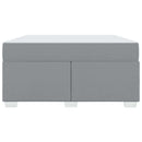 vidaXL Ágykeret Világosszürke 160 x 200 cm szövet