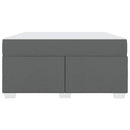 vidaXL Ágykeret Sötétszürke 160 x 200 cm szövet