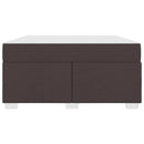 vidaXL Ágykeret matracmal Sötét Barna 160 x 200 cm szövet