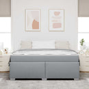 vidaXL Ágykeret matracmal Világosszürke 180 x 200 cm szövet