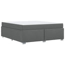 vidaXL Ágykeret Sötétszürke 180 x 200 cm szövet