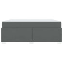 vidaXL Ágykeret Sötétszürke 180 x 200 cm szövet