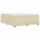 vidaXL Ágykeret matracmal Krém 180 x 200 cm szövet
