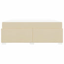 vidaXL Ágykeret matracmal Krém 180 x 200 cm szövet