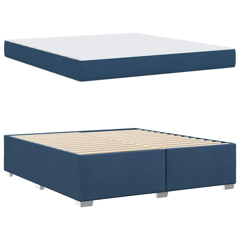 vidaXL Ágykeret Kék 180 x 200 cm szövet