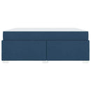 vidaXL Ágykeret Kék 180 x 200 cm szövet