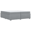 vidaXL Ágykeret Világosszürke 200 x 200 cm szövet