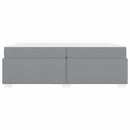 vidaXL Ágykeret Világosszürke 200 x 200 cm szövet