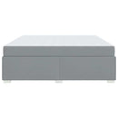 vidaXL Ágykeret Világosszürke 200 x 200 cm szövet