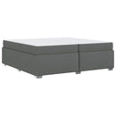 vidaXL Ágykeret Sötétszürke 200 x 200 cm szövet