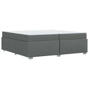 vidaXL Ágykeret Sötétszürke 200 x 200 cm szövet