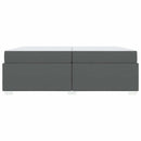 vidaXL Ágykeret Sötétszürke 200 x 200 cm szövet