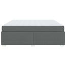 vidaXL Ágykeret Sötétszürke 200 x 200 cm szövet