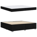 vidaXL Ágykeret matracmal Fekete 200 x 200 cm szövet
