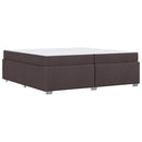 vidaXL Ágykeret matracmal Sötét Barna 200 x 200 cm szövet