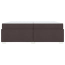 vidaXL Ágykeret matracmal Sötét Barna 200 x 200 cm szövet