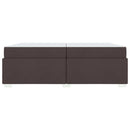vidaXL Ágykeret matracmal Sötét Barna 200 x 200 cm szövet