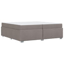 vidaXL Ágykeret matracmal Tópszínű 200 x 200 cm szövet