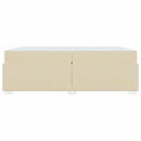 vidaXL Ágykeret Krém 200 x 200 cm szövet