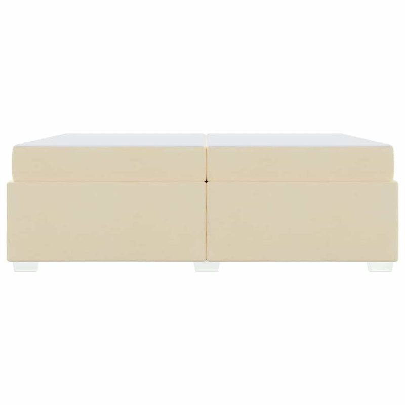 vidaXL Ágykeret Krém 200 x 200 cm szövet