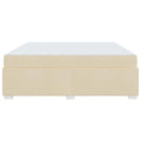 vidaXL Ágykeret Krém 200 x 200 cm szövet