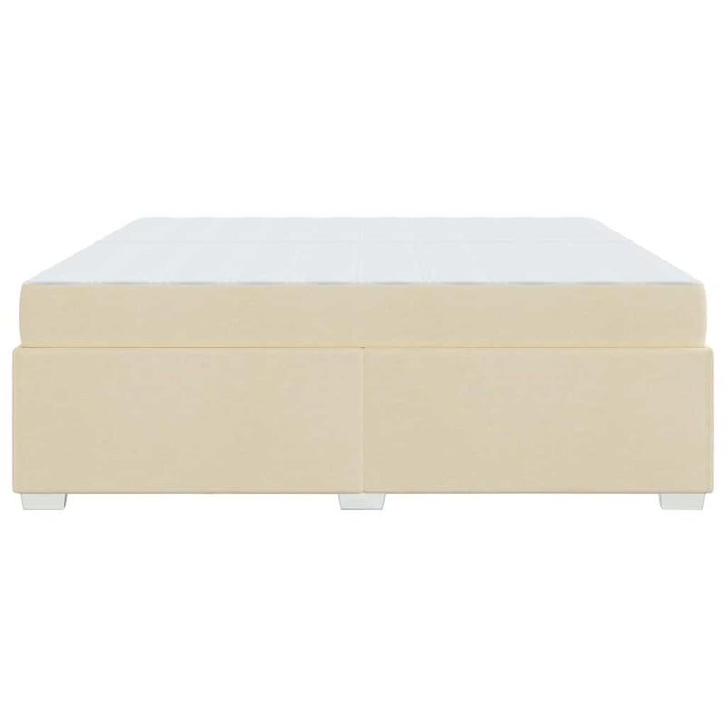 vidaXL Ágykeret Krém 200 x 200 cm szövet