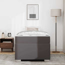 vidaXL Ágykeret matracmal Szürke 80 x 200 cm szövet