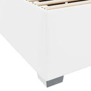 vidaXL Ágykeret matracmal Fehér 90 x 190 cm szövet