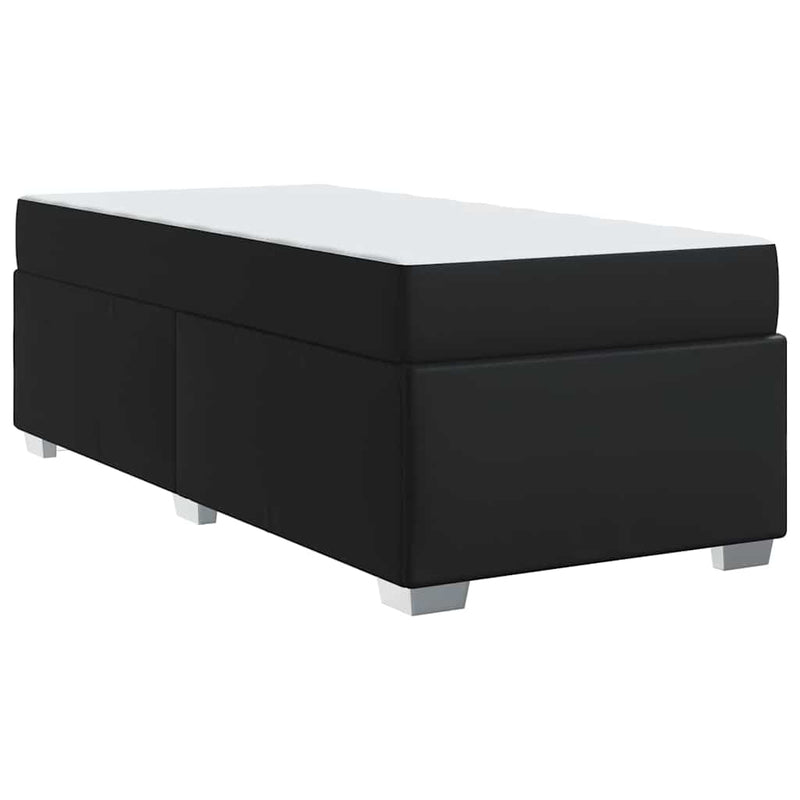 vidaXL Ágykeret Fekete 90 x 200 cm Műbőr