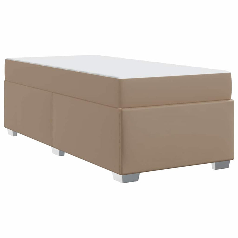 vidaXL Ágykeret Cappuccino 90 x 200 cm Műbőr
