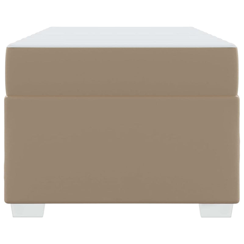 vidaXL Ágykeret Cappuccino 90 x 200 cm Műbőr