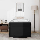 vidaXL Ágykeret matracmal Fekete 100 x 200 cm szövet