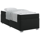vidaXL Ágykeret matracmal Fekete 100 x 200 cm szövet