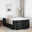 vidaXL Ágykeret matracmal Fekete 120 x 190 cm szövet