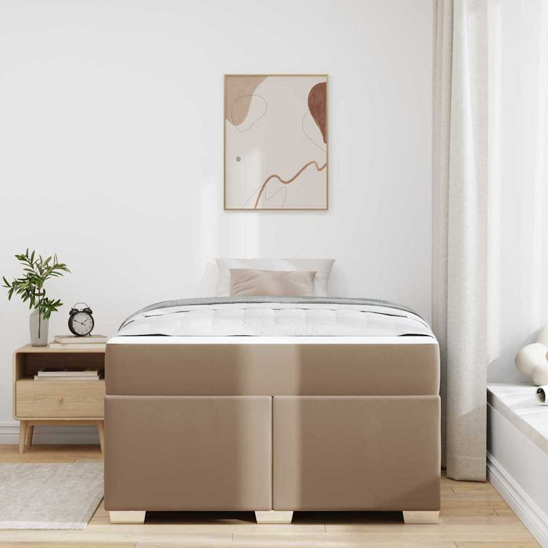 vidaXL Ágykeret Cappuccino 120 x 190 cm Műbőr