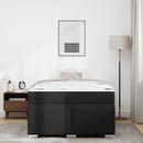 vidaXL Ágykeret matracmal Fekete 120 x 200 cm szövet