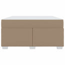 vidaXL Ágykeret matracmal Cappuccino 140 x 200 cm szövet