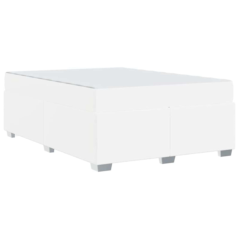 vidaXL Ágykeret Fehér 160 x 200 cm Műbőr