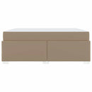 vidaXL Ágykeret Cappuccino 180 x 200 cm Műbőr