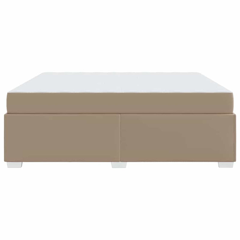 vidaXL Ágykeret Cappuccino 180 x 200 cm Műbőr