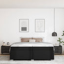 vidaXL Ágykeret Fekete 200 x 200 cm Műbőr