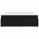 vidaXL Ágykeret Fekete 200 x 200 cm Műbőr