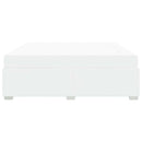 vidaXL Ágykeret Fehér 200 x 200 cm Műbőr