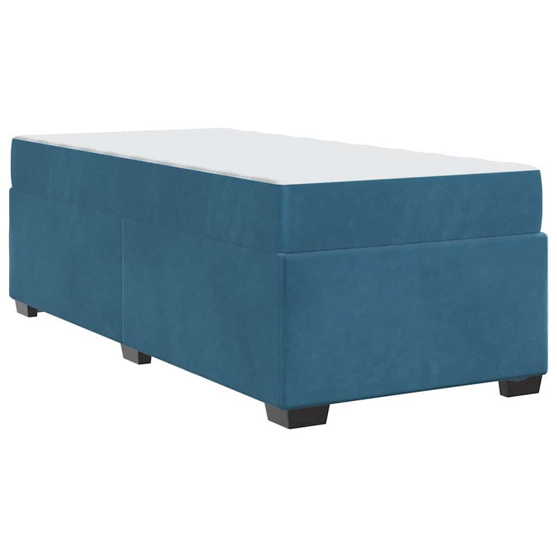 vidaXL Ágykeret matraccal matracmal Kék 80 x 200 cm Bársony