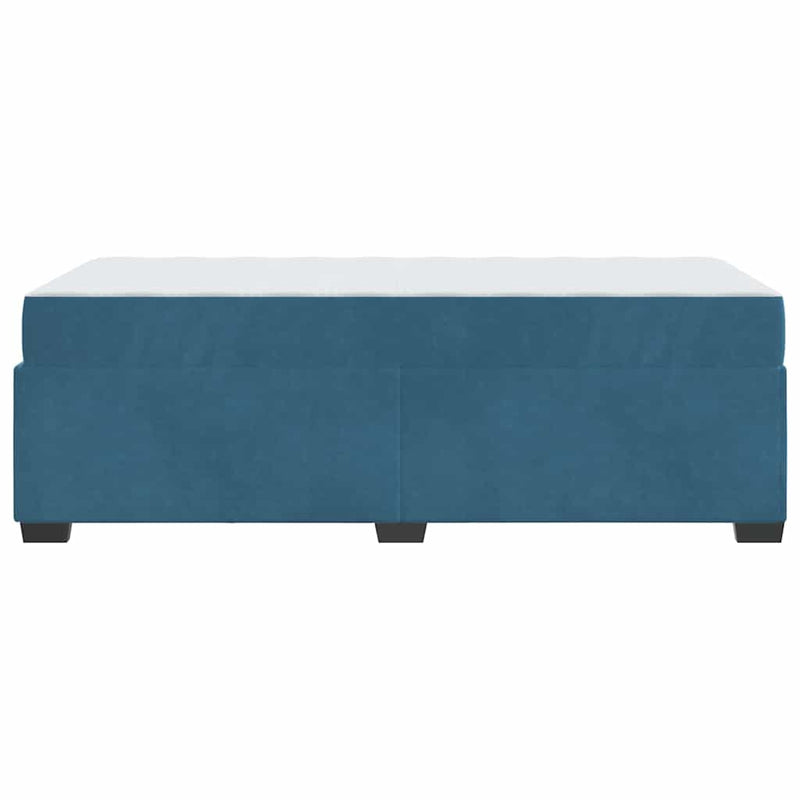 vidaXL Ágykeret matraccal matracmal Kék 80 x 200 cm Bársony