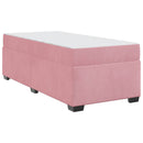 vidaXL Ágykeret matraccal matracmal Rózsaszín 80 x 200 cm Bársony