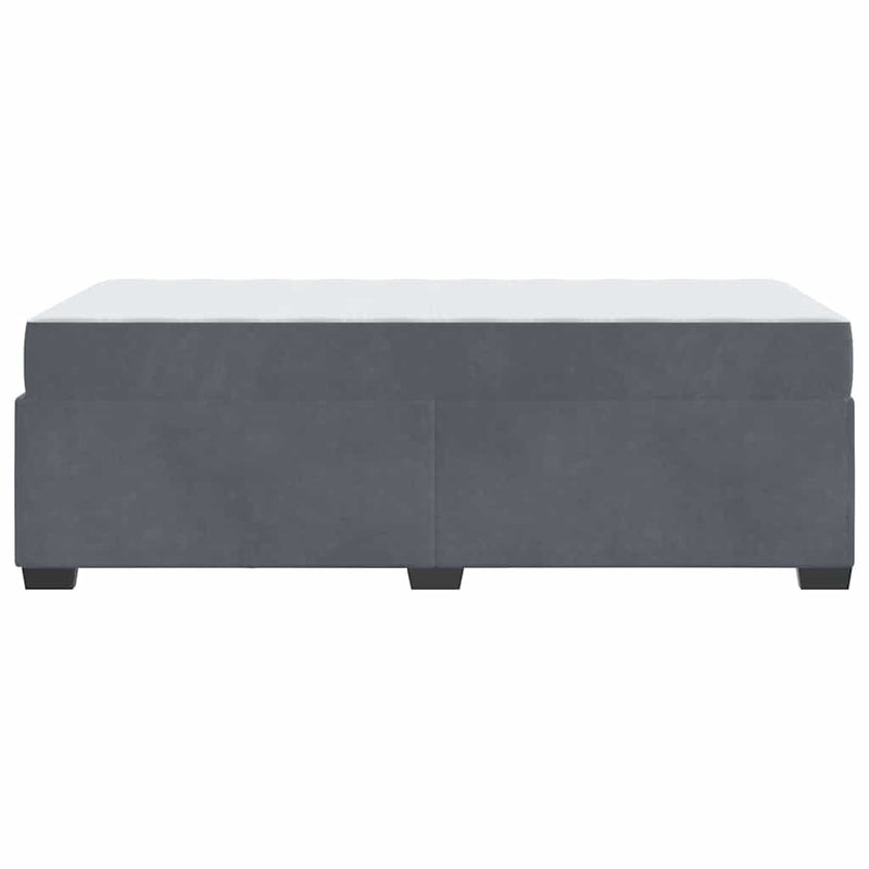 vidaXL Ágykeret matraccal matracmal Sötétszürke 90 x 200 cm Bársony
