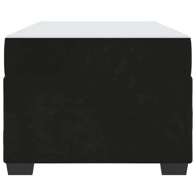 vidaXL Ágykeret matraccal matracmal Fekete 90 x 200 cm Bársony