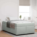 vidaXL Ágykeret matraccal matracmal Világosszürke 120 x 200 cm Bársony